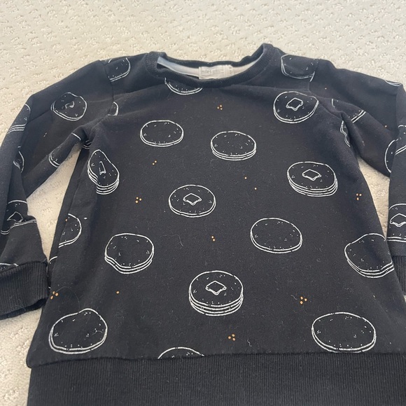 Miles- Black Kids Matching Set with Donut Print - Picture 2 of 3
